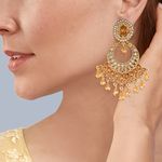 Buy Queen Be Dangling Golden Beads Earrings - ev19014 - Purplle