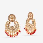 Buy Queen Be Kundan Look, Ruby Red Beads Earring - EV19015 - Purplle