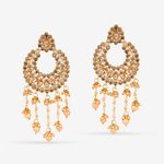 Buy Queen Be Gold Plated Studded, Brown Stones Chandbali - EV19016 - Purplle