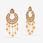 Buy Queen Be Gold Plated Studded, Brown Stones Chandbali - EV19016 - Purplle