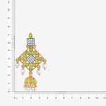 Buy Queen Be Diamond Look Geometric Pattern Green Color Earrings - EV19028 - Purplle
