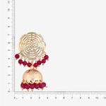 Buy Queen Be Gold Plated Jhumki, Ruby Red Beads - EV19033 - Purplle