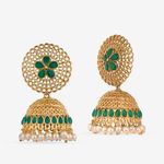Buy Queen Be Gold Plated Jhumki, Emerald Green Beads - EV19034 - Purplle
