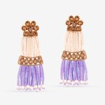 Buy Queen Be Yellow Gold Multi Color Tassel And Brown Stones - EV19039 - Purplle