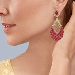 Buy Queen Be Ruby Red Color Stone Chandeliers - EV19040 - Purplle