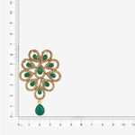 Buy Queen Be Flower Emerald Green Color Stone Earrings - EV19042 - Purplle