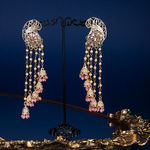 Buy Queen Be Fusion Pink Color Beads Tops & Drop Earrings - EV19046 - Purplle