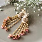 Buy Queen Be Fusion Pink Color Beads Tops & Drop Earrings - EV19046 - Purplle