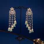 Buy Queen Be Fusion Green Color Beads Tops And Drop Earrings - EV19047 - Purplle