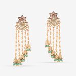 Buy Queen Be Fusion Green Color Beads Tops And Drop Earrings - EV19047 - Purplle