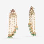 Buy Queen Be Fusion Green Color Beads Tops And Drop Earrings - EV19047 - Purplle