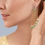 Buy Queen Be Fusion Green Color Beads Tops And Drop Earrings - EV19047 - Purplle