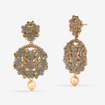 Buy Queen Be Statement Chandeliers, Grey Color Stone & Tinted Pearl - EV19048 - Purplle