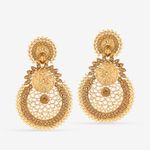Buy Queen Be Ethnic Jali Champagne Brown Color Stone Chandbalis - EV19055 - Purplle