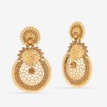 Buy Queen Be Ethnic Jali Champagne Brown Color Stone Chandbalis - EV19055 - Purplle