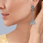 Buy Queen Be Oxidised Long Jhumkis - EV19057 - Purplle