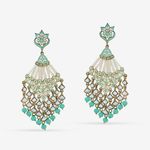 Buy Queen Be Enameled Glam Chandeliers, Mint Green Stones And White Pearls - EV19060 - Purplle