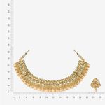 Buy Queen Be Modern Linear Necklace Set, Champagne Brown Stones & Pearls - NV19007 - Purplle