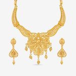 Buy Queen Be Gold Traditional Jali Necklace Set - NM19001 - Purplle