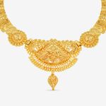 Buy Queen Be Gold Hasli Finely Crafted Pendant Necklace Wedding Set - NM19015 - Purplle