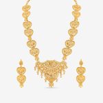 Buy Queen Be Gold Traditional Heart Shaped Necklace Set - NM19026 - Purplle