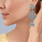 Buy Queen Be Oxidised Lotus Chandbali And Jhumki Combo Dangler - EP19005 - Purplle