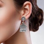 Buy Queen Be Oxidised Dancing Peacock Jhumkis - EP19010 - Purplle