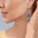 Buy Queen Be Oxidised Peacock Twist Danglers - EP19018 - Purplle