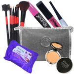 Buy Bonjour Paris Coat Me Women's Multi Purpose Makeup Bag / Vanity Pouch / Travel Kit / Cosmetic Bag Organiser (Purple) - Purplle