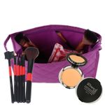 Buy Bonjour Paris Coat Me Women's Multi Purpose Makeup Bag / Vanity Pouch / Travel Kit / Cosmetic Bag Organiser (Navy Blue)VPB25-NB - Purplle