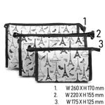Buy Bonjour Paris Coat Me 3 pc Women's Multi Purpose Makeup Bag / Cosmetic Pouch Kitty Carton Blue - Purplle