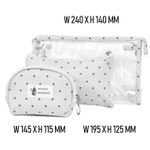 Buy  Bonjour Paris Coat Me 3 pc Women's Multi Purpose Makeup Bag / Cosmetic Pouch - Navy Blue - VPB09-NAVY BLUE - Purplle