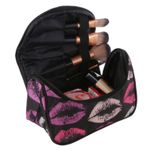 Buy Bonjour Paris Coat Me Women's Multi Purpose Vanity Case / Cosmetic Pouch / Makeup Travel Organiser Kit - Geometric Rani Pink - Purplle