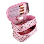 Buy Bonjour Paris Coat Me Women's Multi Purpose Double compartment Vanity Case / Cosmetic Pouch / Makeup Travel Organiser Kit - Baby Pink - Purplle