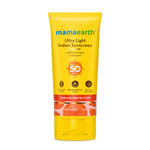 Buy Mamaearth Ultra Light Indian Sunscreen with Carrot Seed, Turmeric, and SPF 50 PA+++ for Sun Protection - 80 g - Purplle