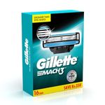 Buy Gillette Mach 3 Shaving Blades- Pack of 16 (cartridges) - Purplle