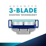 Buy Gillette Mach Turbo 3 Shaving Blades- Pack of 6 (Cartridges) - Purplle