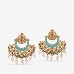 Buy Queen Be Traditional Enameled Chandbalis, Turquoise Blue - EV19061 - Purplle