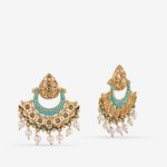 Buy Queen Be Traditional Enameled Chandbalis, Turquoise Blue - EV19061 - Purplle