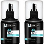 Buy Sanctus Foot Spray - Disinfectant & Deodorizer - For Fresh Smelling Feet All Day - 75gm (Pack of 2) - Purplle