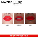 Buy Maybelline New York Color Sensational Creamy Matte Lipstick - Firecracker Red 633 (3.9 g) - Purplle