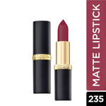 Buy L'Oreal Paris Color Riche Moist Matte Lipstick - Plum Mannequin 235 (3.7 g) - Purplle