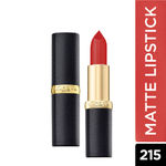 Buy L'Oreal Paris Color Riche Moist Matte Lipstick - Flaming Kiss 215 (3.7 g) - Purplle