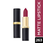Buy L'Oreal Paris Color Riche Moist Matte Lipstick - Pure Garnet 263 (3.7 g) - Purplle
