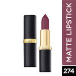 Buy L'Oreal Paris Color Riche Moist Matte Lipstick - Mauve Petal 274 (3.7 g) - Purplle