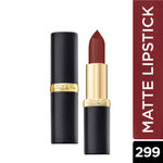 Buy L'Oreal Paris Color Riche Moist Matte Lipstick - Chateau Interdit 299 (3.7 g) - Purplle