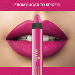 Buy Purplle Lip Crayon, Matte Mate, Pink - From Sugar to Spice 6 | Highly Pigmented | Smudgeproof | Transferproof | Lightweight | Long Lasting | Easy Application (2.8 g) - Purplle