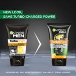 Buy Garnier Men Turbo Bright Double Action Face Wash, Deep Cleansing Anti Pollution Face Wash with Charcoal and Vitamin C, Suitable for all Skin Types, 100g - Purplle