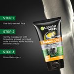 Buy Garnier Men Turbo Bright Double Action Face Wash, Deep Cleansing Anti Pollution Face Wash with Charcoal and Vitamin C, Suitable for all Skin Types, 100g - Purplle