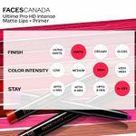 Buy Faces Canada Ultime Pro HD Intense Matte Lips + Primer - Lights Out (1.4 g) - Purplle